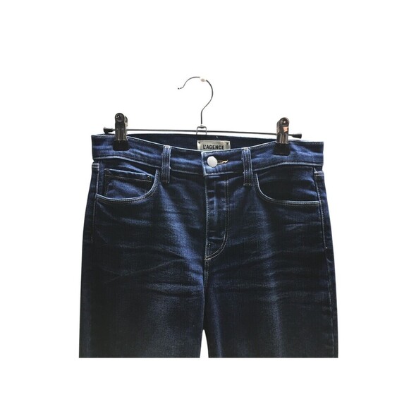 L'agence Jeans Women's Size 25 Blue Alexia Colton Straight Leg Cotton Blend - Picture 3 of 8